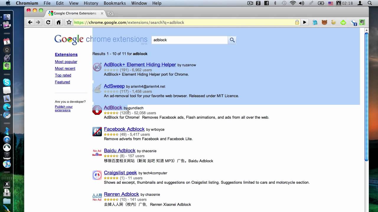 access extensions in chrome for mac